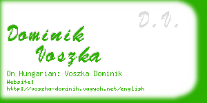 dominik voszka business card